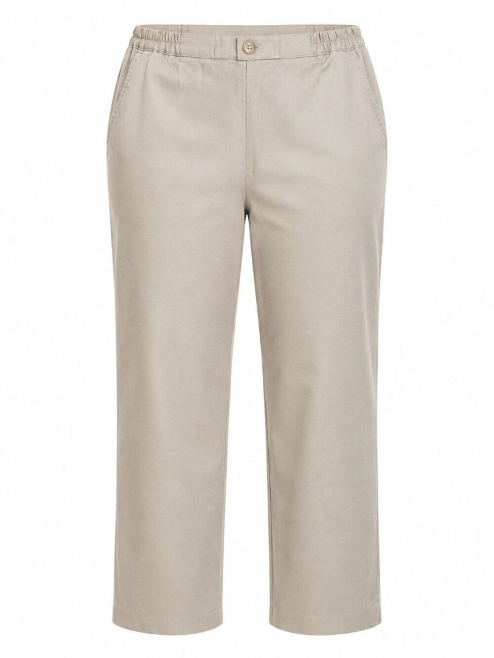 The Tog Shop 6 Petites Beige Elastic Waist Tapered Pants Relaxed Comfy Style Cas